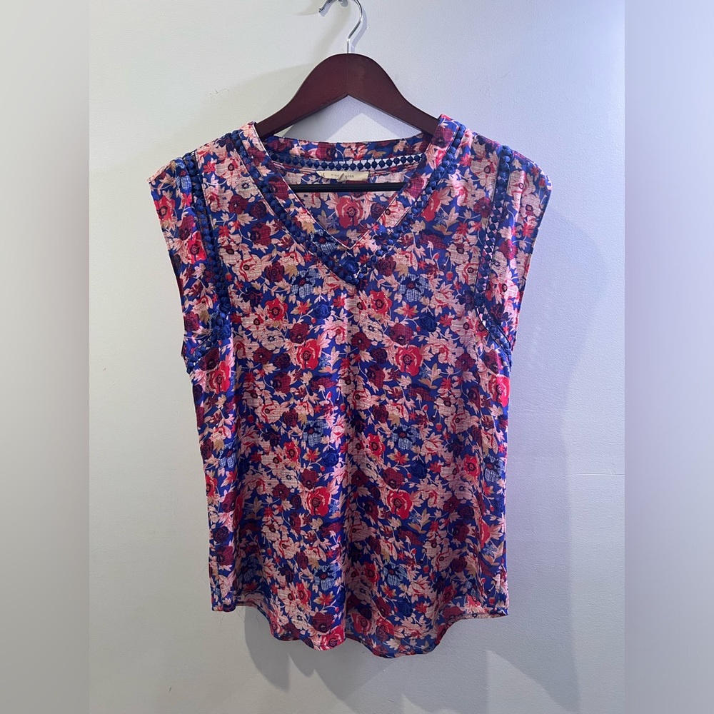 Floral blouse, vibrant colors